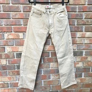 [Levi’s] Khaki 505 Regular Straight Leg Jeans